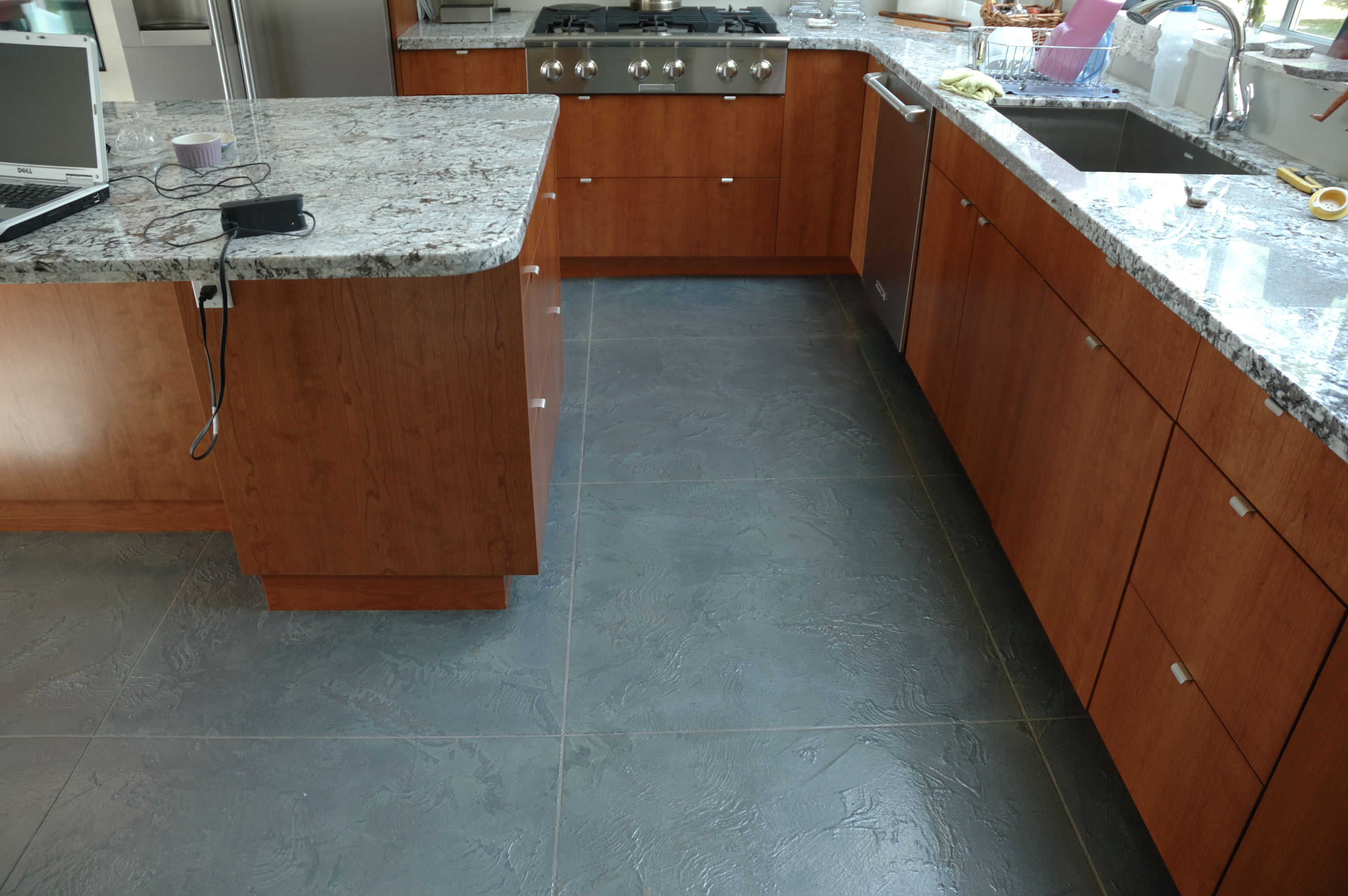 Residential hallway with decorative surfacing